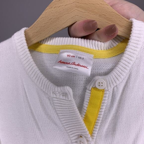 Hanna Andersson White Cardigan 3 - Picture 3 of 3